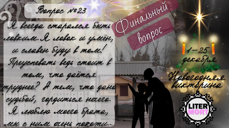 ВОПРОС №23 новогодней викторины LiterMort