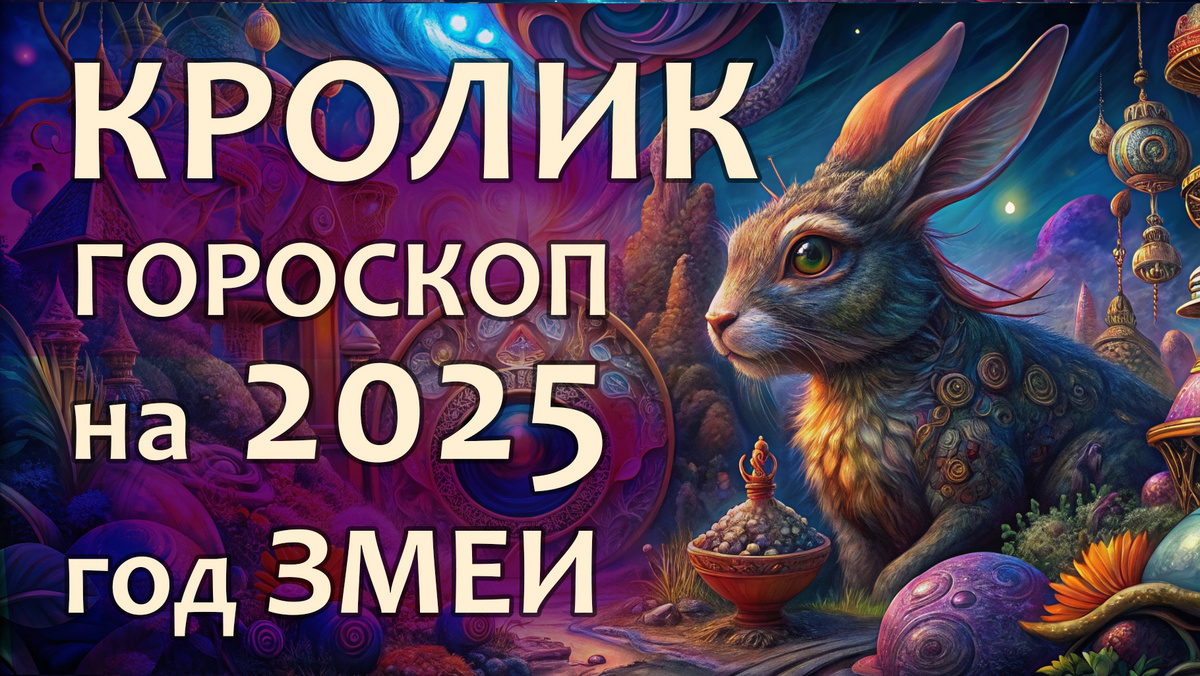 Кролик гороскоп на год Змеи 2025