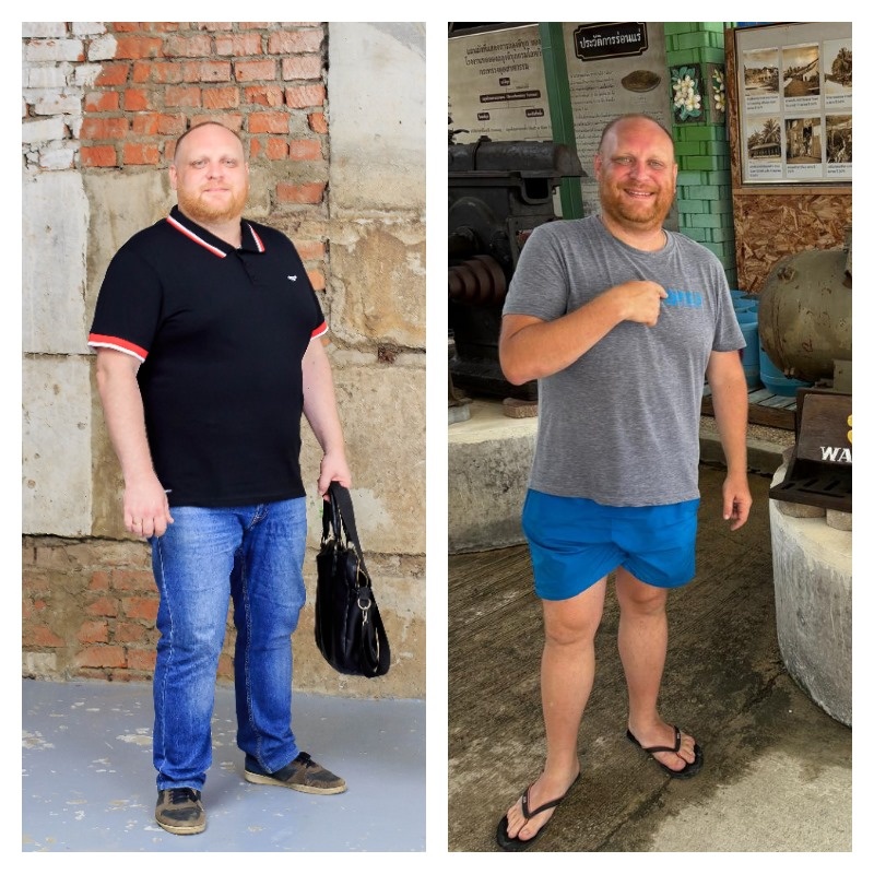 Вроде два жирдяя на фотке. Слева - 100% жирности. Справа - жирности уже 70%😂 Просто справа - фото сильно увеличено. И справа - футболка размера L, а слева - 3XL