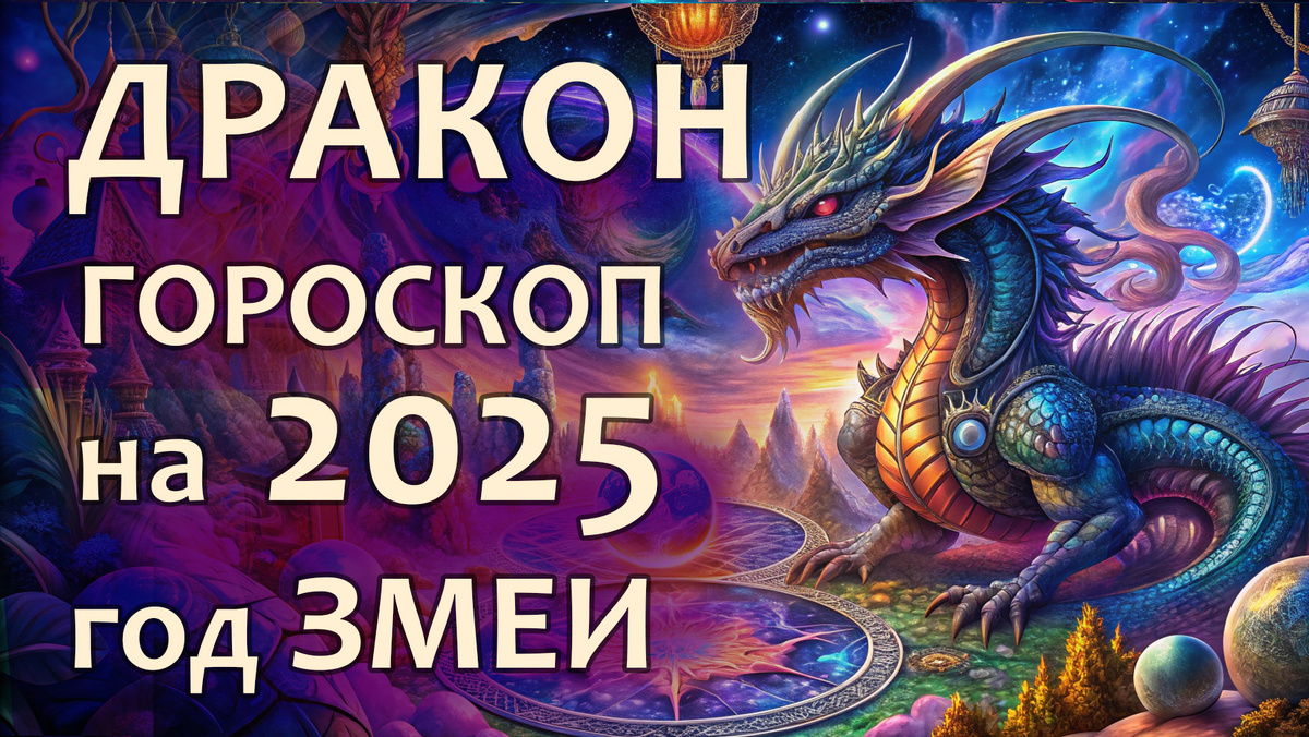 Дракон гороскоп на год Змеи 2025