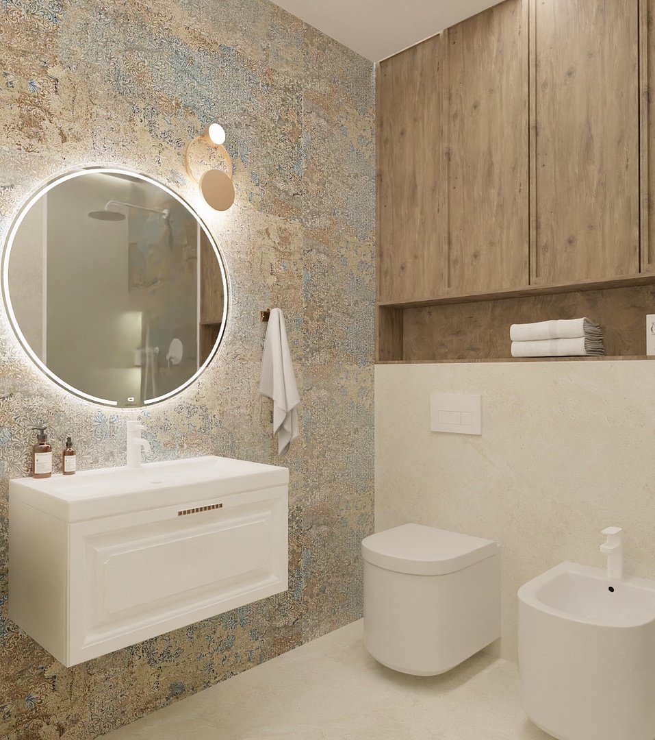 Проект «Дали Керамика», современный ремонт в санузле