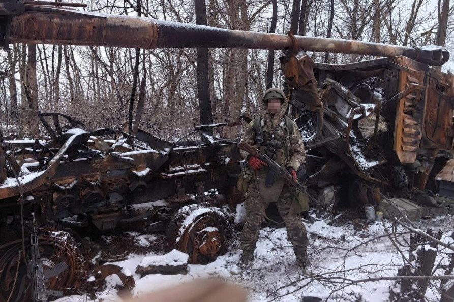 Курская область. Уничтоженная украинская САУ 2С22 «Богдана» на шасси 8х8 Tatra T815-7, источник – Телеграм-канал Уголок Ситха