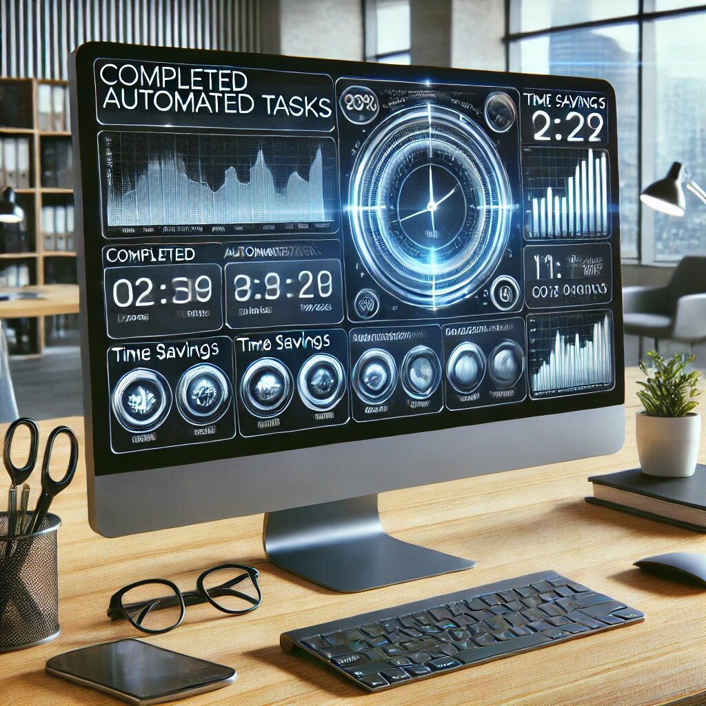 Панель управления с задачами и выполненными автоматизированными операциями.