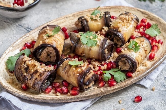    Закуска на Новый год из баклажанов с орехами по-грузински