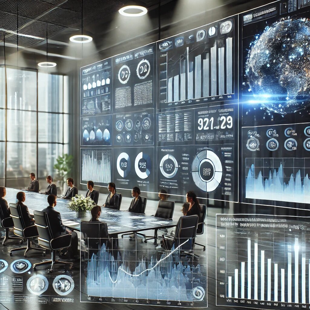 Дашборд с графиками и метриками, отражающими бизнес-показатели