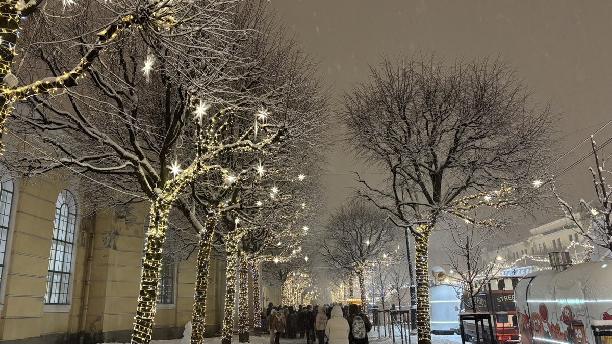 Рождественская ярмарка в Санкт-Петербурге проходит на Манежной площади и охватывает прилегающие улицы: Малую Садовую и Кленовую