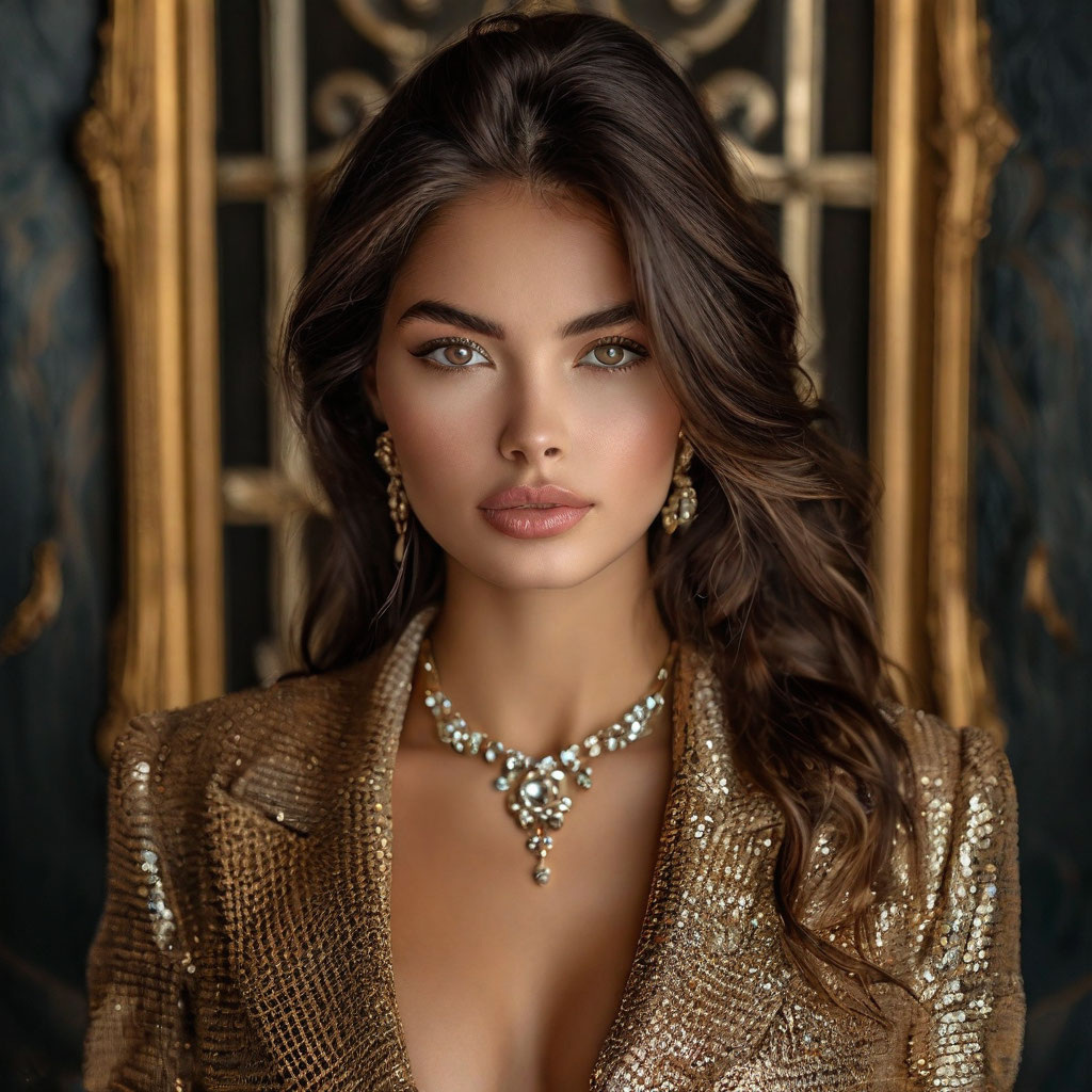 Роскошная женщина взглядом нейросети