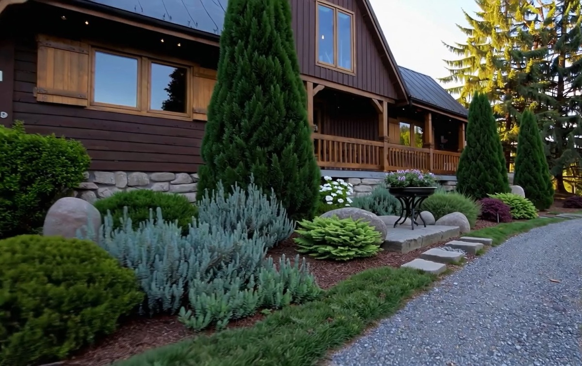 Натуральные материалы: мульча, гравий, камни