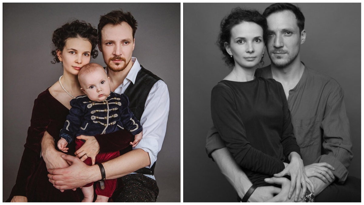 Актриса Мария Смольникова с мужем и сыном