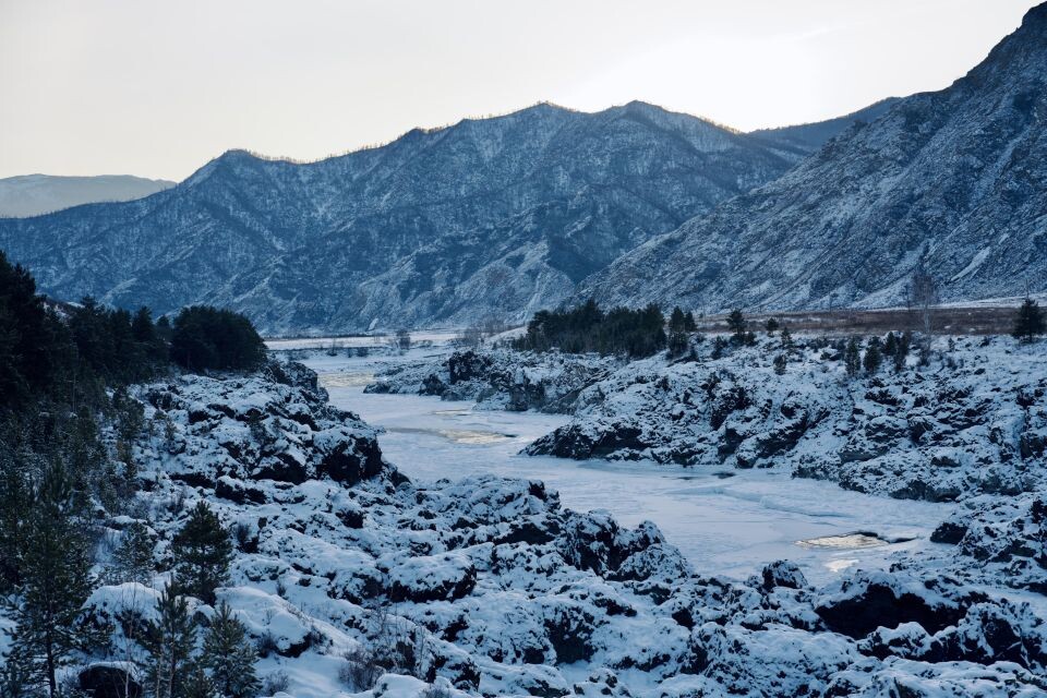    Ороктойский мост и его окрестности. Декабрь 2024 года . Источник: Андрей Сороко/"Толк"