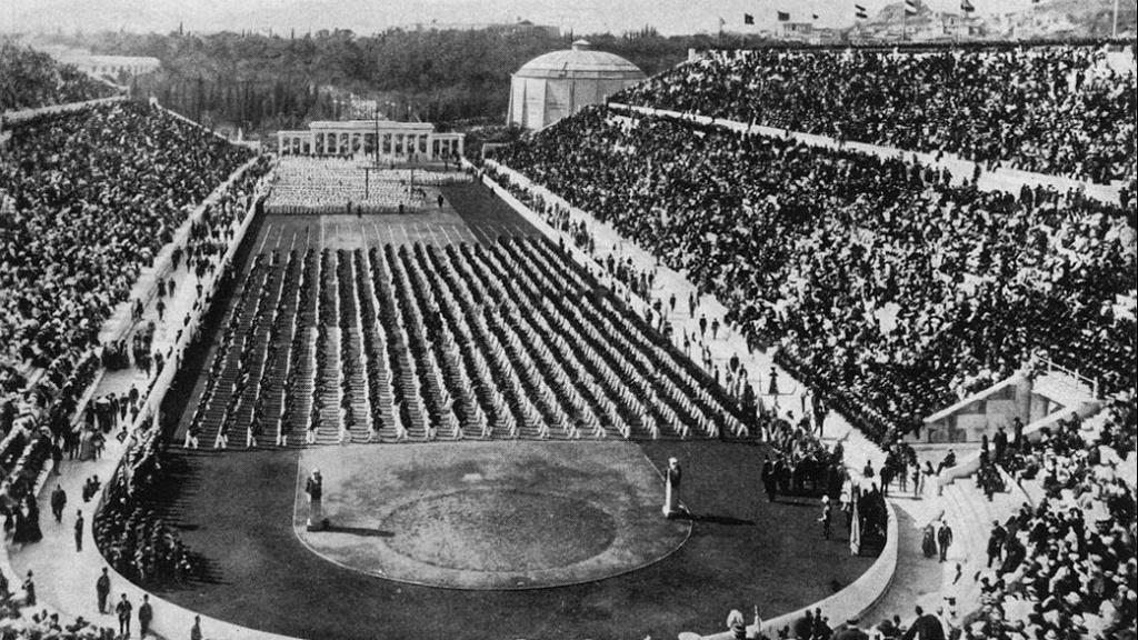 Открытие первых Олимпийских игр в Афинах, 1896 год