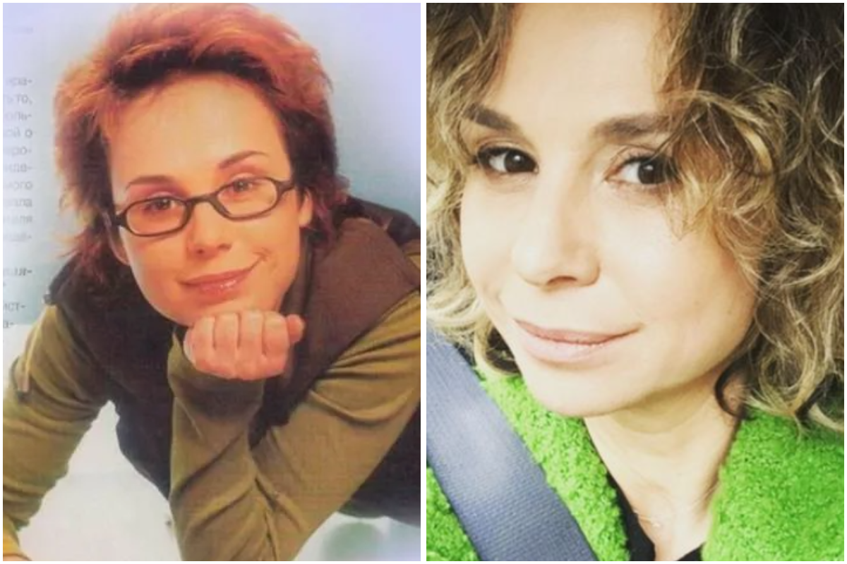 Ведущая Белка тогда и сейчас. Фото: Pinterest