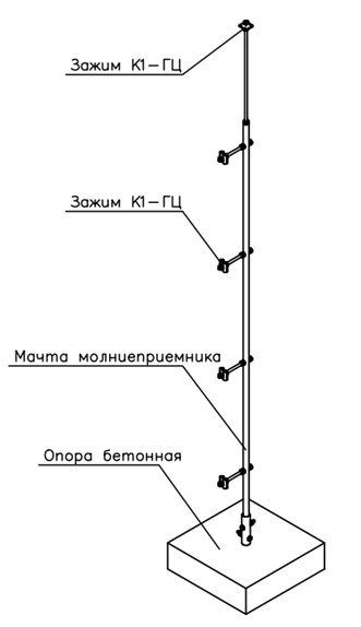Рис.9 Опора МСТ-1.2Б