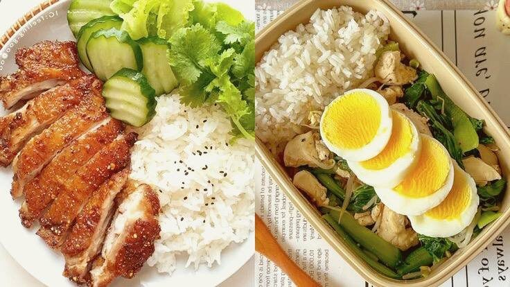 Еда выглядит красиво, белок, клетчатка, немного углеводов