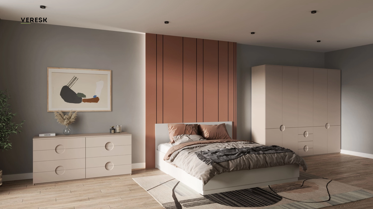 На фото: модульная спальня Вильена 