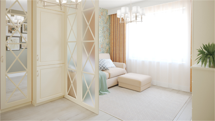 Отличный приём зонирования — откатные стеклянные двери