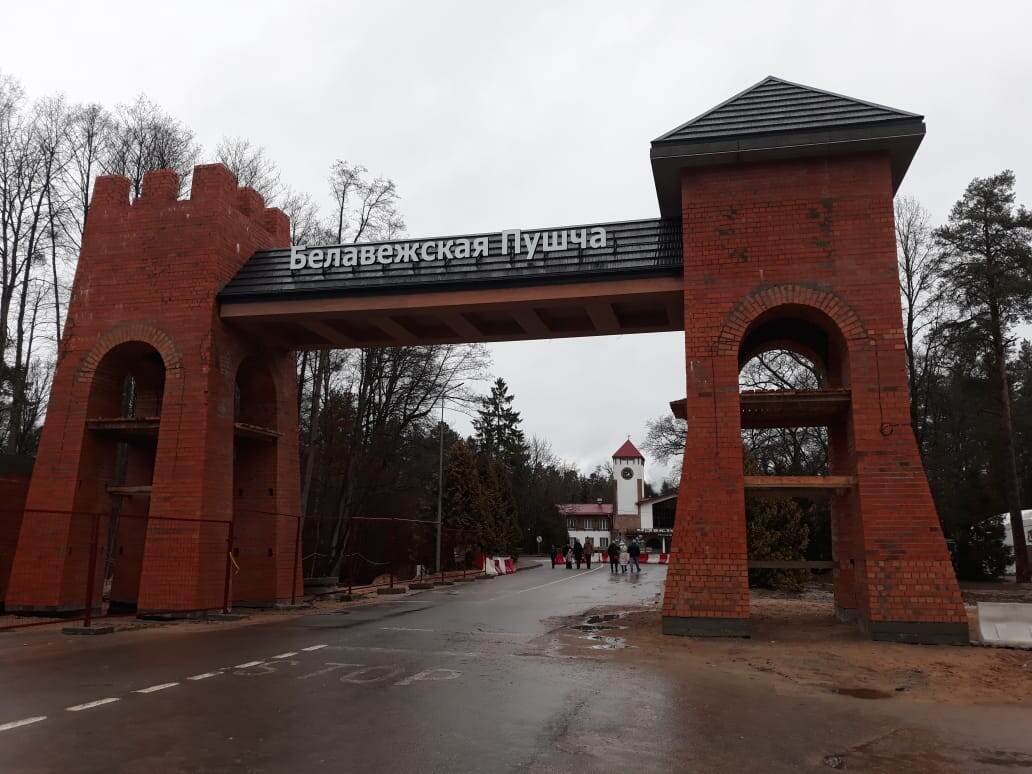 Ворота- вход в Беловежскую пущу. 