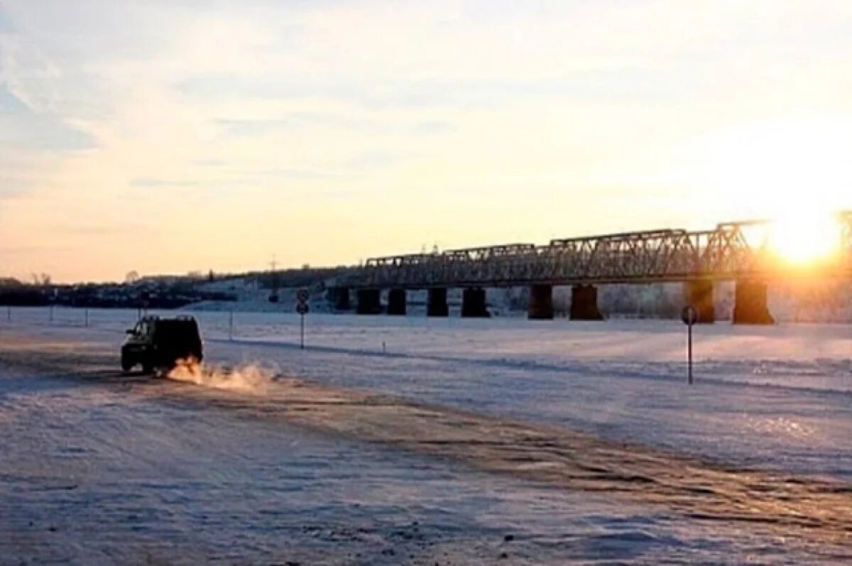    В Алтайском крае запустили движение по первой ледовой переправе