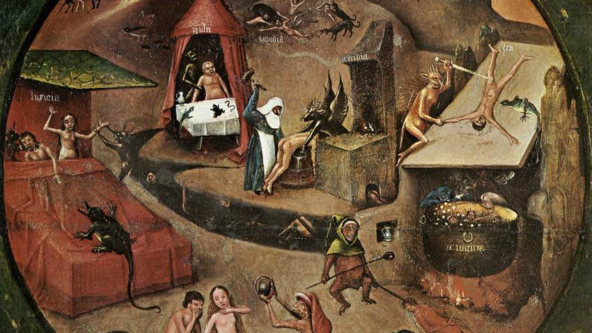 Босх, картина о семи смертных грехах