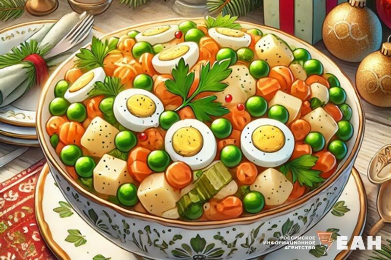    DALL-E Челябинский оливье - самый дорогой в стране