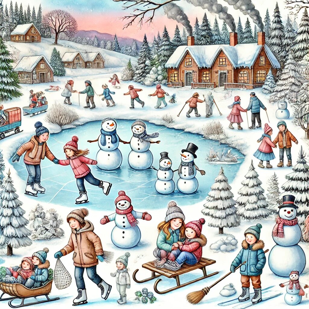 Зимние забавы на улице - отличный способ встретить новых друзей и даже свою половинку