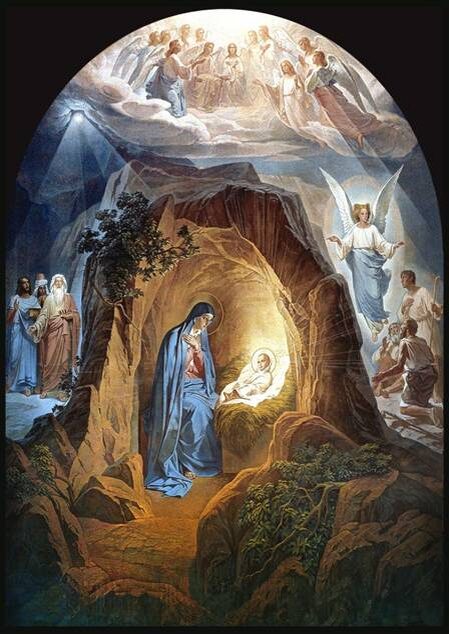 Рождество Господа нашего Иисуса Христа. Василий Верещагин (1835–1909). Восстановленная копия картины находится в храме Христа Спасителя.