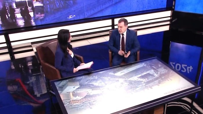 Кадр прямого эфира ГТРК «Новосибирск».