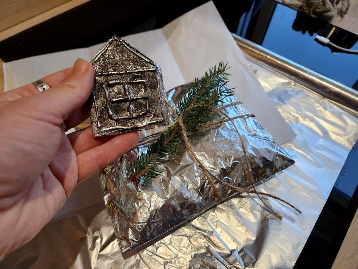 Блестящая упаковка в фольгу