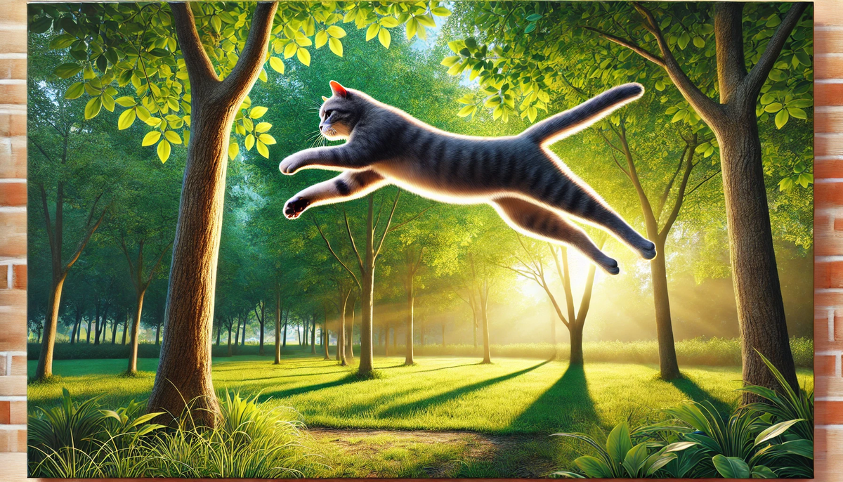 Кошка в прыжке