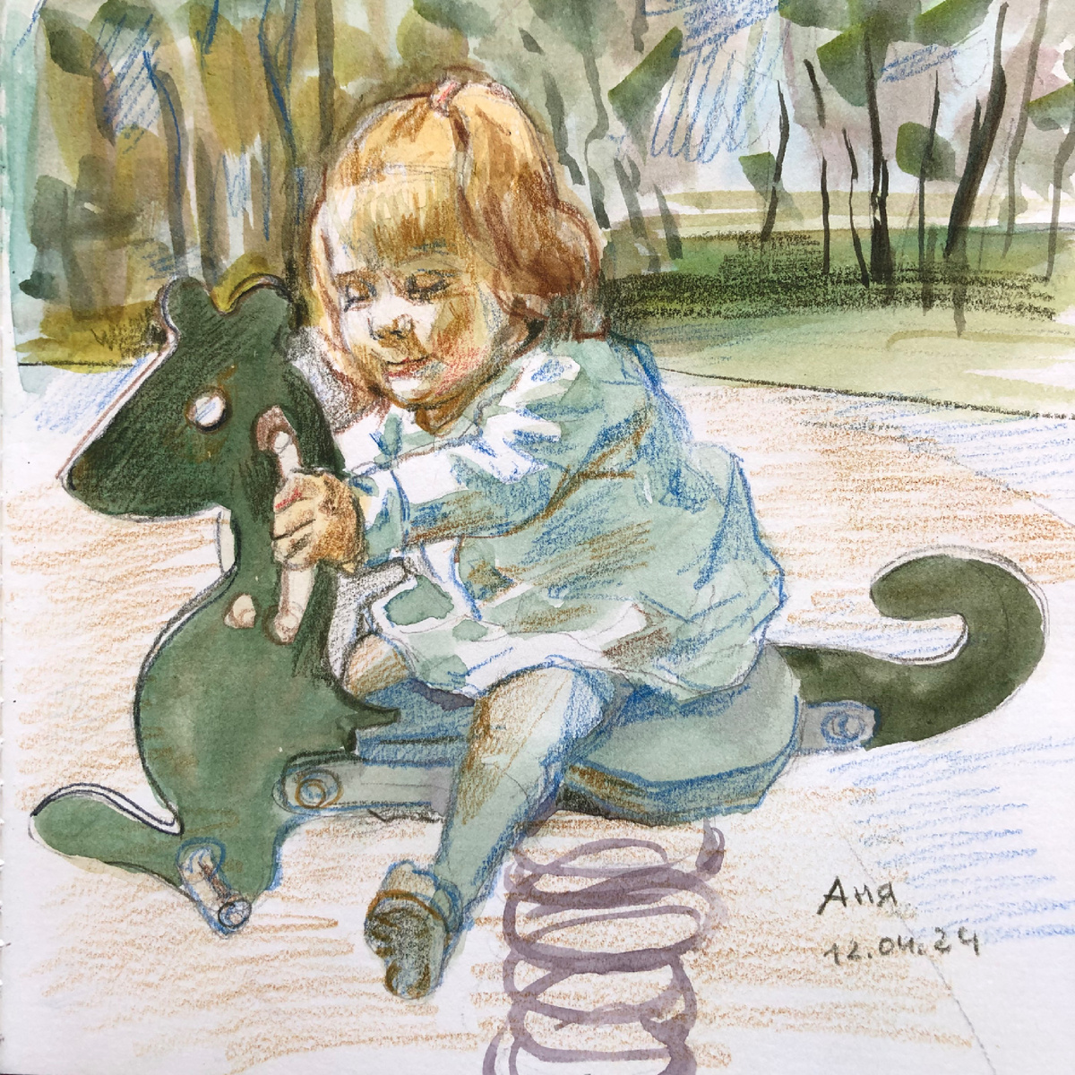 Вот это набросок, сделанный в сотый день ежедневного рисования 