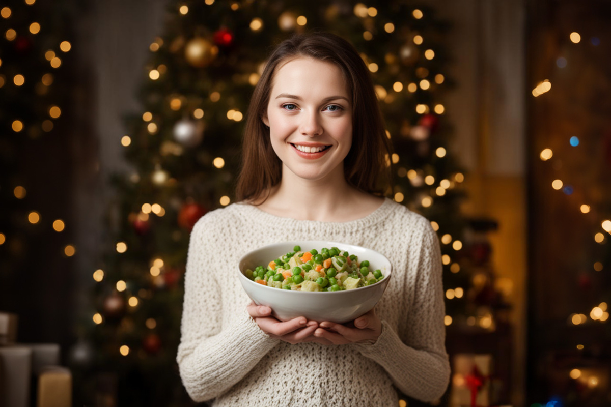 Жители Омска смогут приготовить самый бюджетный оливье.  Фото: Фото: Изображение сгенерировано нейросетью Kandinsky 2.2