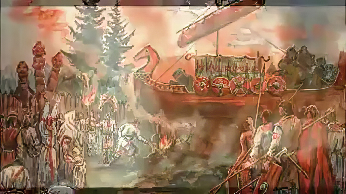 Похороны знатного древнего русича