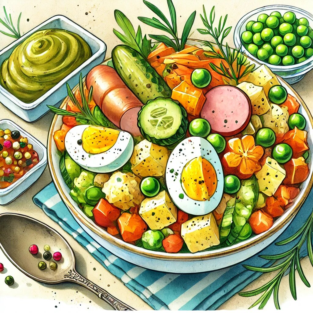 Салат Оливье - бесспорный король новогоднего стола