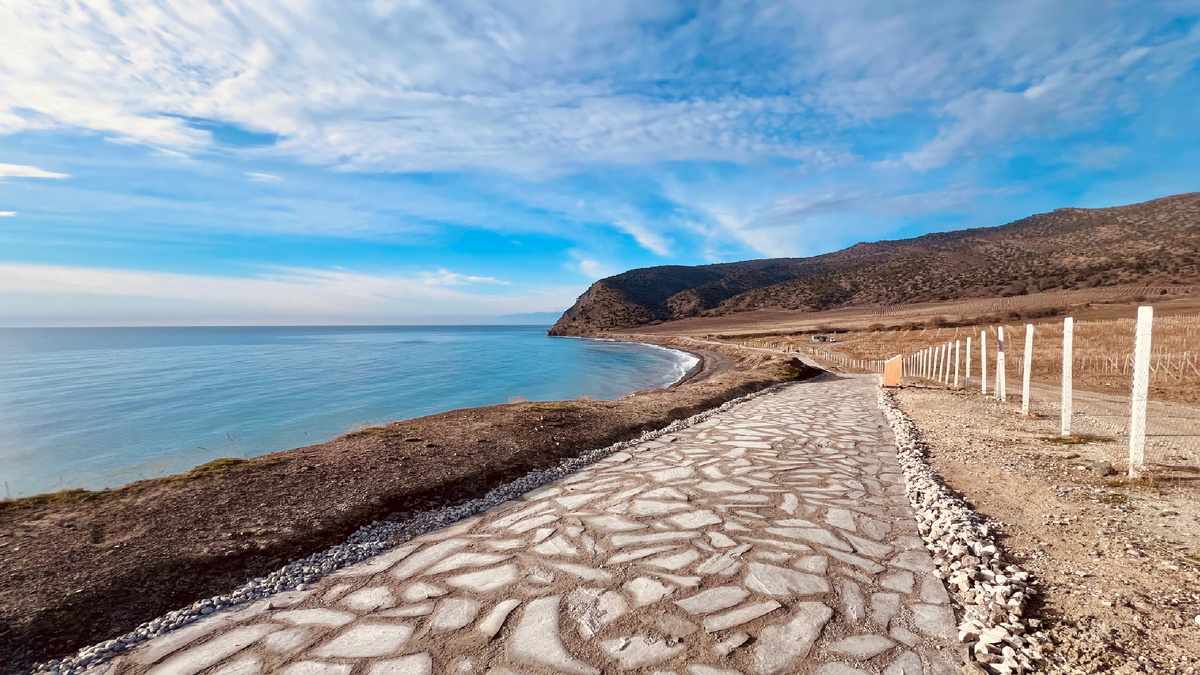 Вид экологической тропы в с.Веселое, Крым. Декабрь 2024 года.