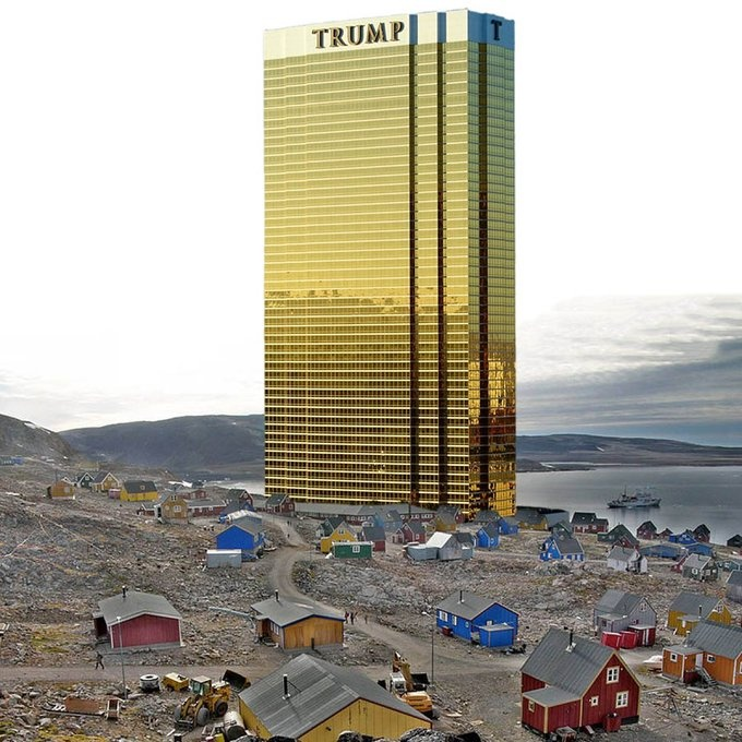 Золотая башня Трампа в Гренландии
