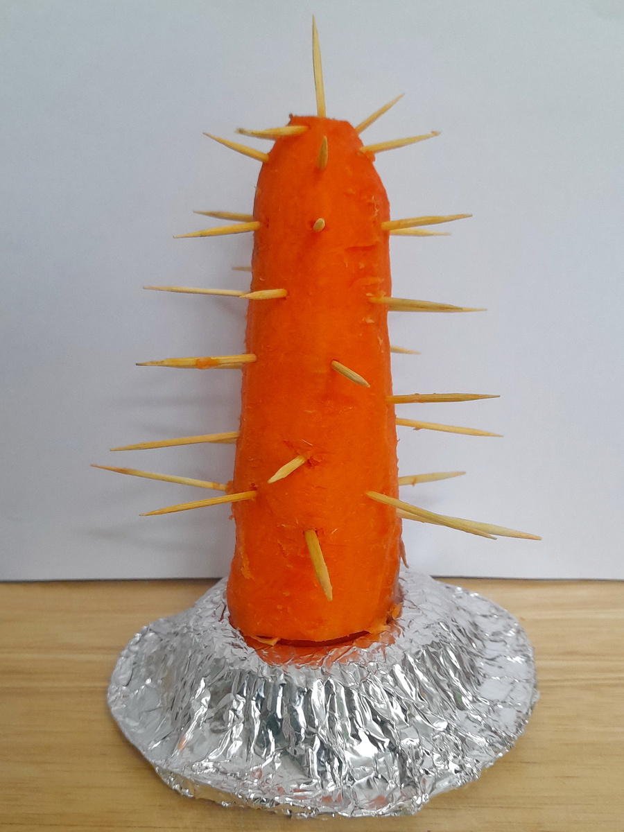 Ствол для съедобной елки на подставке. Фото из личного архива