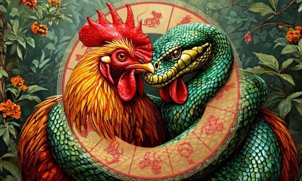 Восточный гороскоп для Петуха: чего ждать от года Змеи 2025? Фото © «Шедеврум»