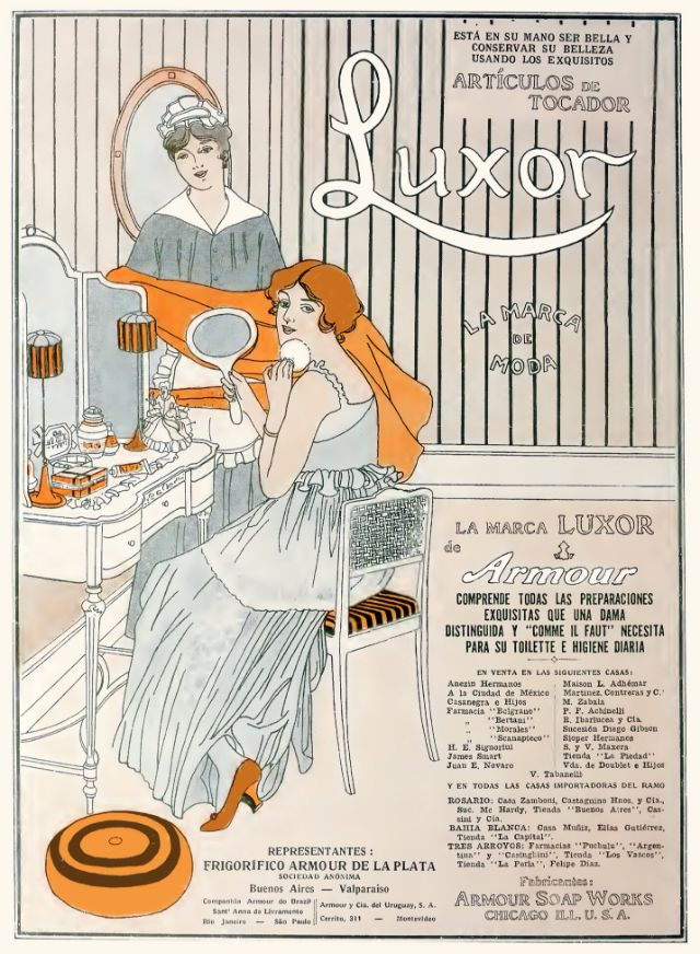 Arrículos de tocador Luxor, журнал Fray Mocho, около 1900-х годов.