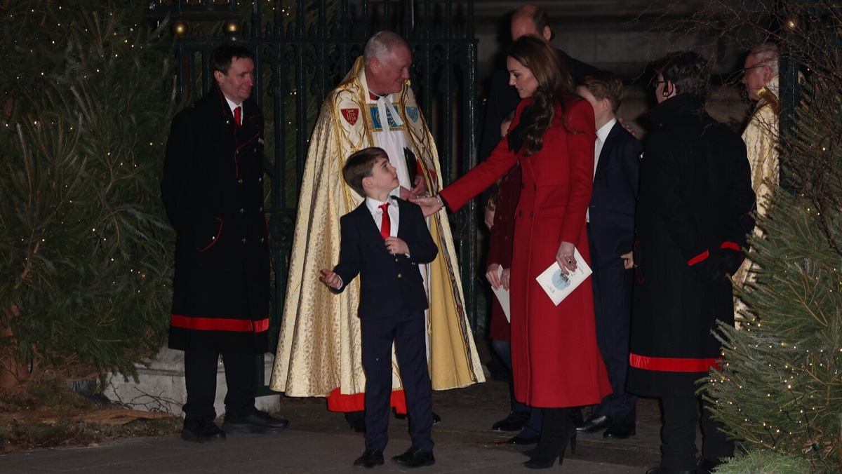 Кейт Миддлтон на рождественском концерте с принцем Луи, 2024. Фото: Stephen Lock/Global Look Press