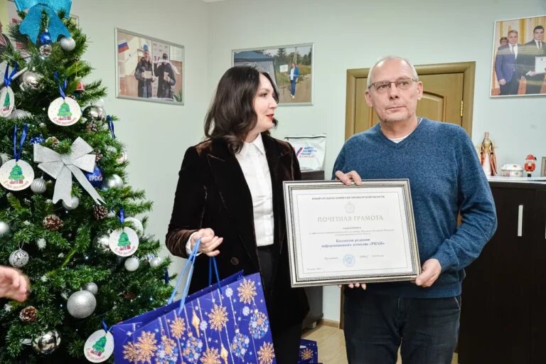    РИА56 отмечена наградой Избиркома Оренбуржья Белов Михаил Александрович