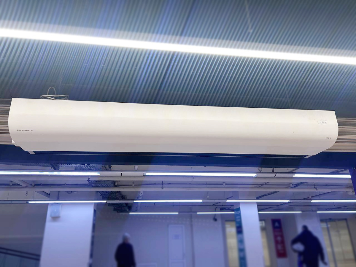 Применение тепловых завес Kalashnikov в ТЦ “Шоколад”, магазин Familia, 2-й км МКАД.