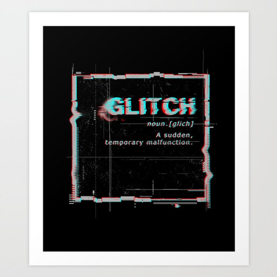Glitch Art Print by Azrhon 