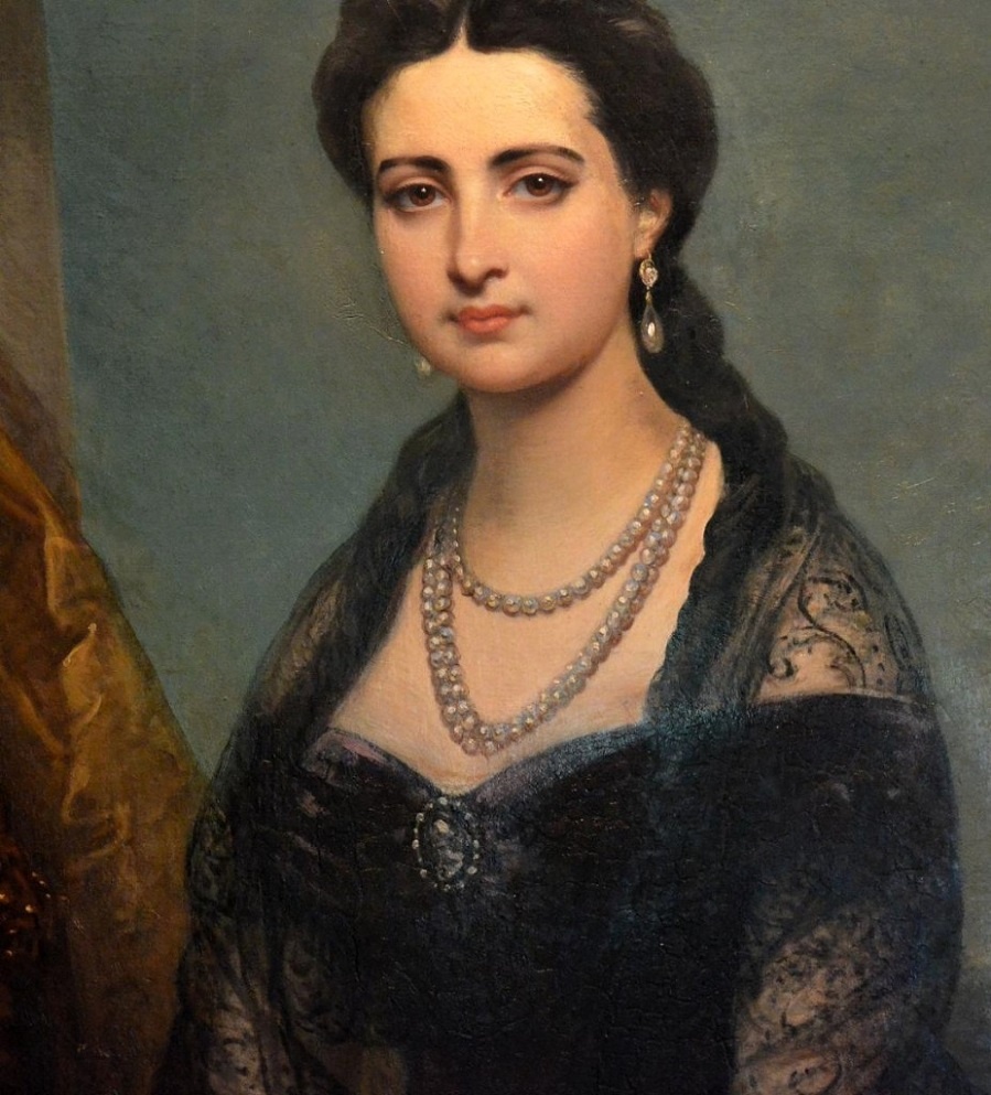 Художник Жозеф Дезире Кур . "Женский портрет".