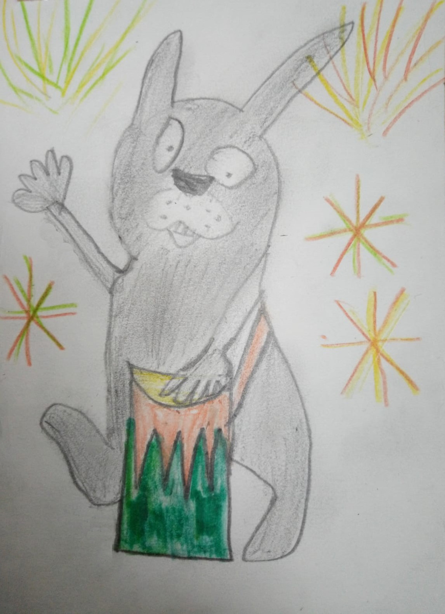 Это я сегодня. Рисунок сына 