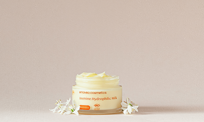 Жасминовое гидрофильное молочко для снятия макияжа от Amoveo