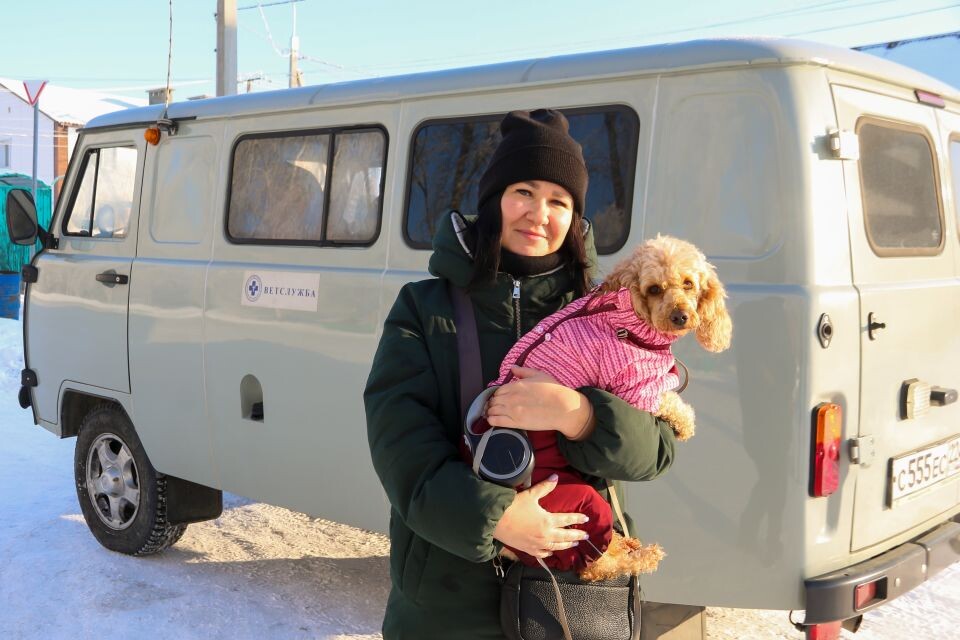    Мобильный пункт регистрации собак в поселке Центральном. Источник: Виталий Барабаш