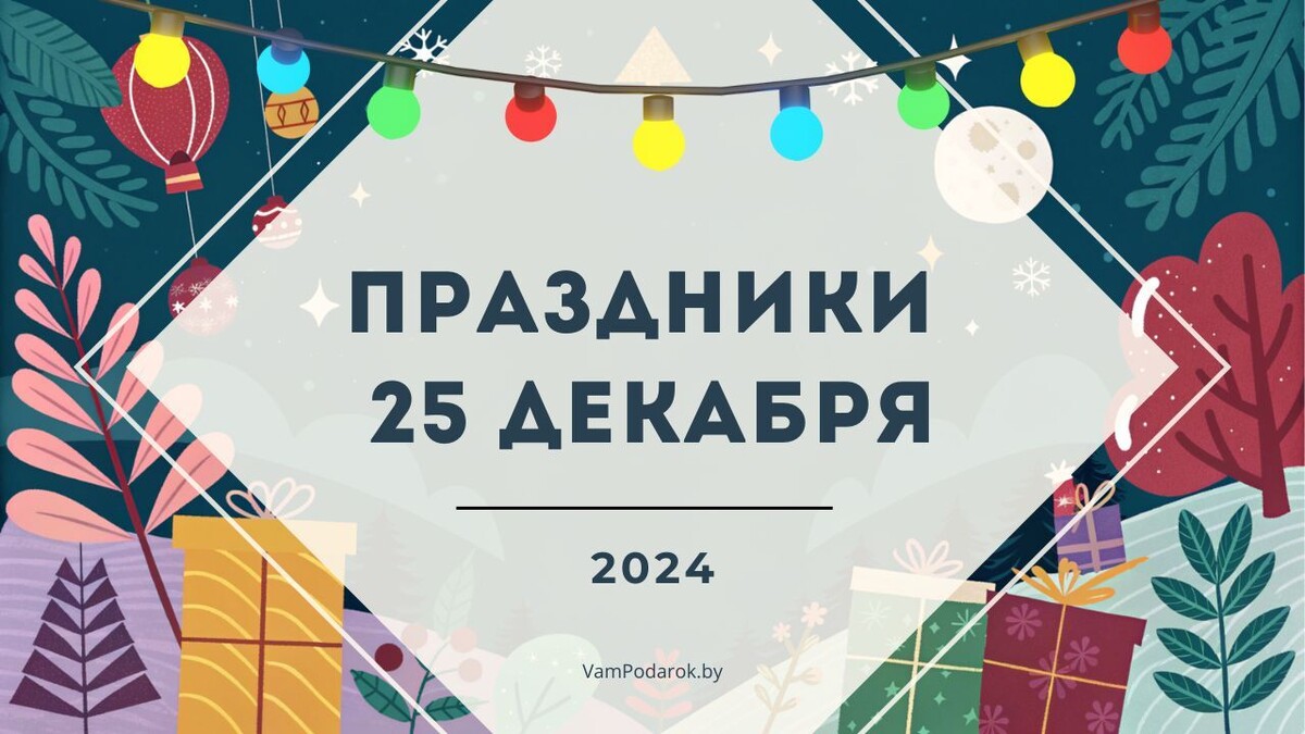 Праздники 25 декабря 2024 года