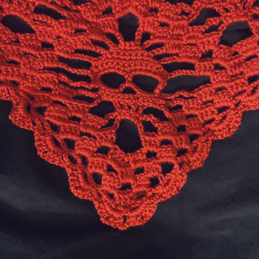    Шаль крючком с черепами: о кайме   
Источник: Мария Моднова для Креаликум