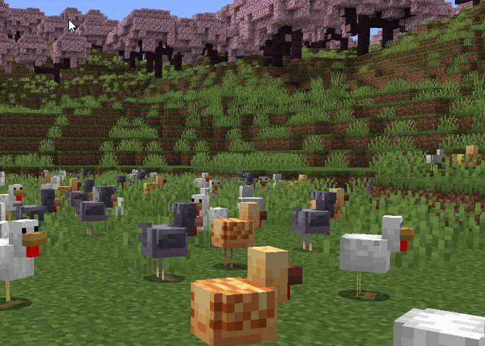 новые курочки в майнкрафте, картинка из интернета снапшот Minecraft 25w06a