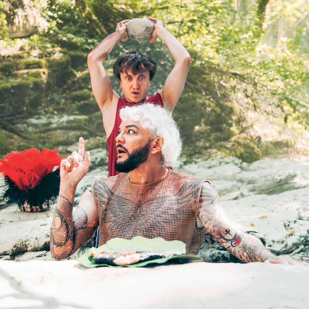    «Все, что в принципе можно было сделать с Филиппом Киркоровым, со мной сделали в этом кино. И комары меня кусали, и жуки, и пауки, и змеи, и в ледяной воде я барахтался» С Денисом Дороховым в фильме «Братья». 2024 г. Пресс-служба кинокомпании «Централ Партнершип»